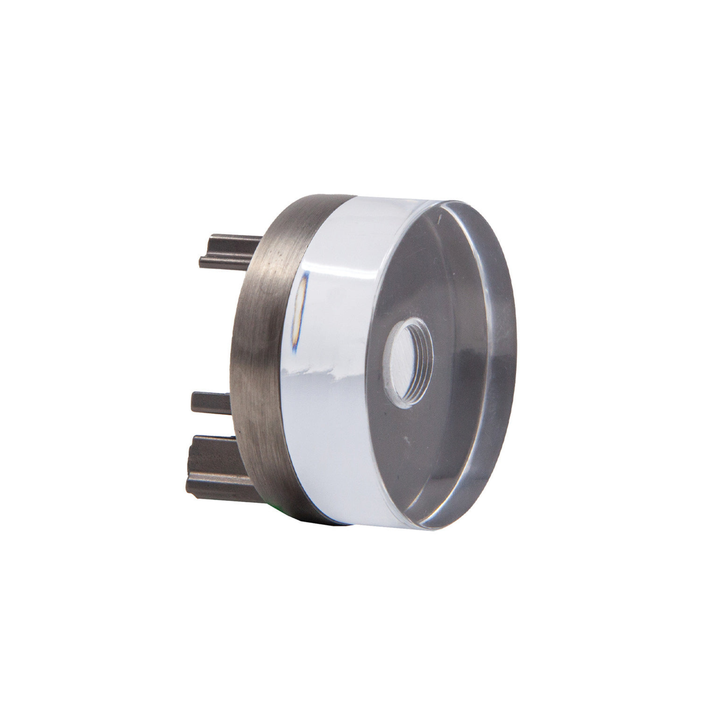 Acrylic End Cap with Metal Collar