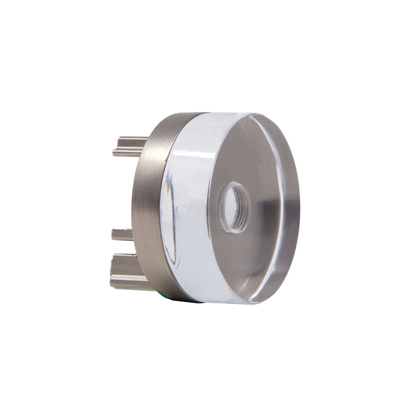 Acrylic End Cap with Metal Collar