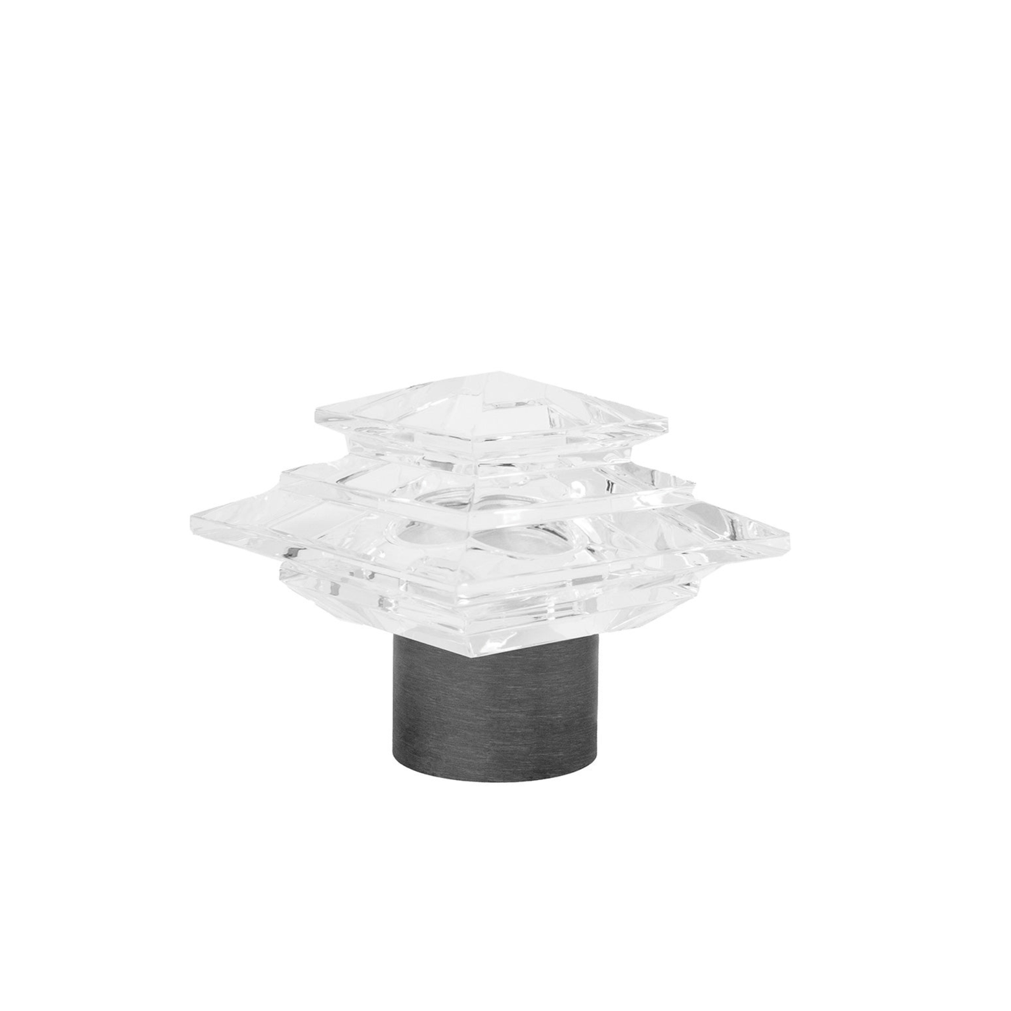 Acrylic Finial with Metal Collar