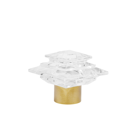 Acrylic Finial with Metal Collar