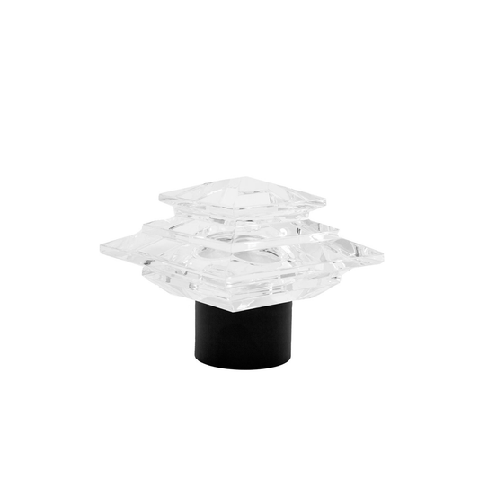 Acrylic Finial with Metal Collar