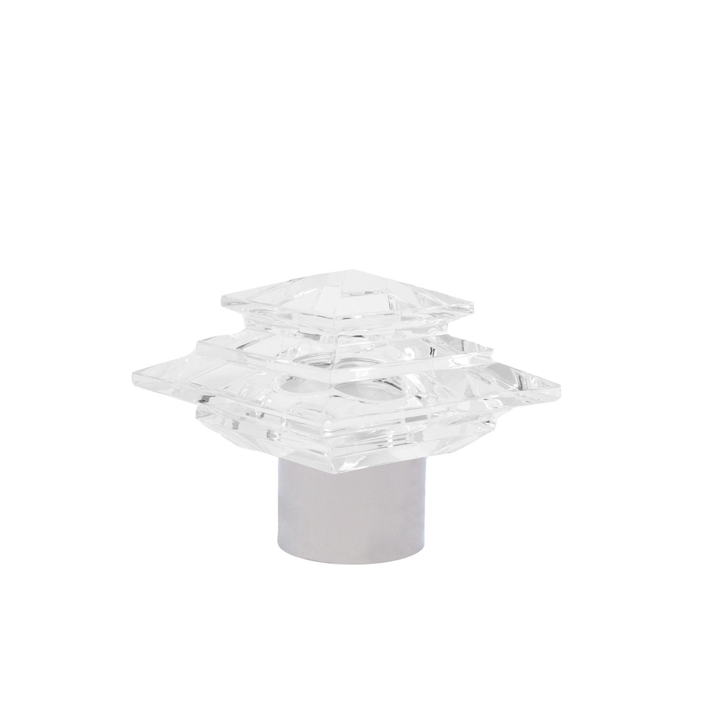 Acrylic Finial with Metal Collar