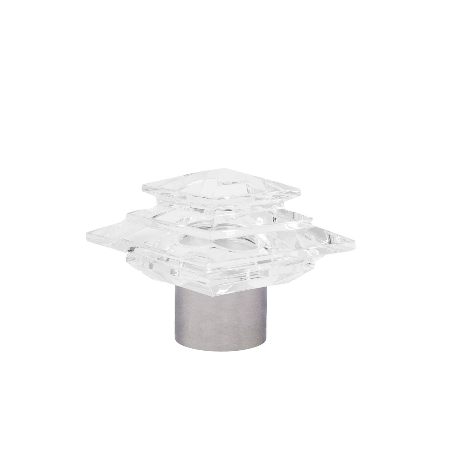 Acrylic Finial with Metal Collar