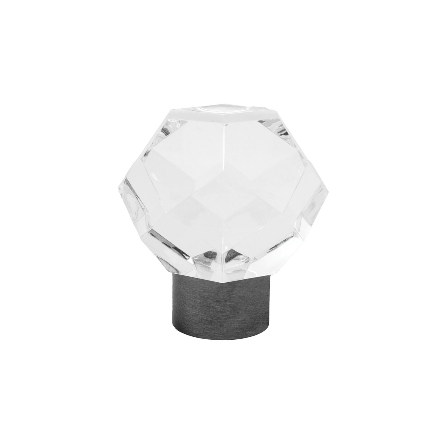 Acrylic Finial with Metal Collar