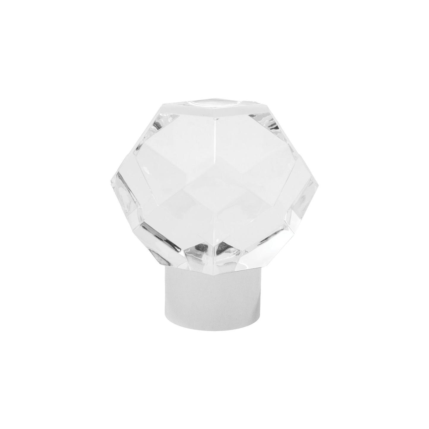 Acrylic Finial with Metal Collar