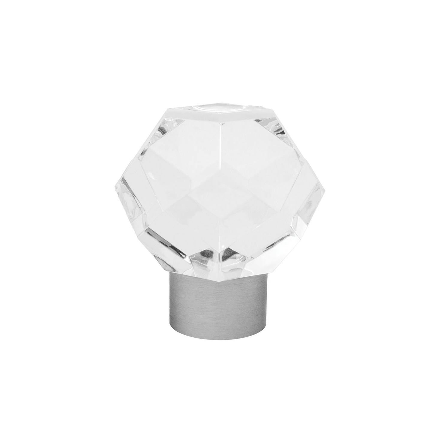Acrylic Finial with Metal Collar