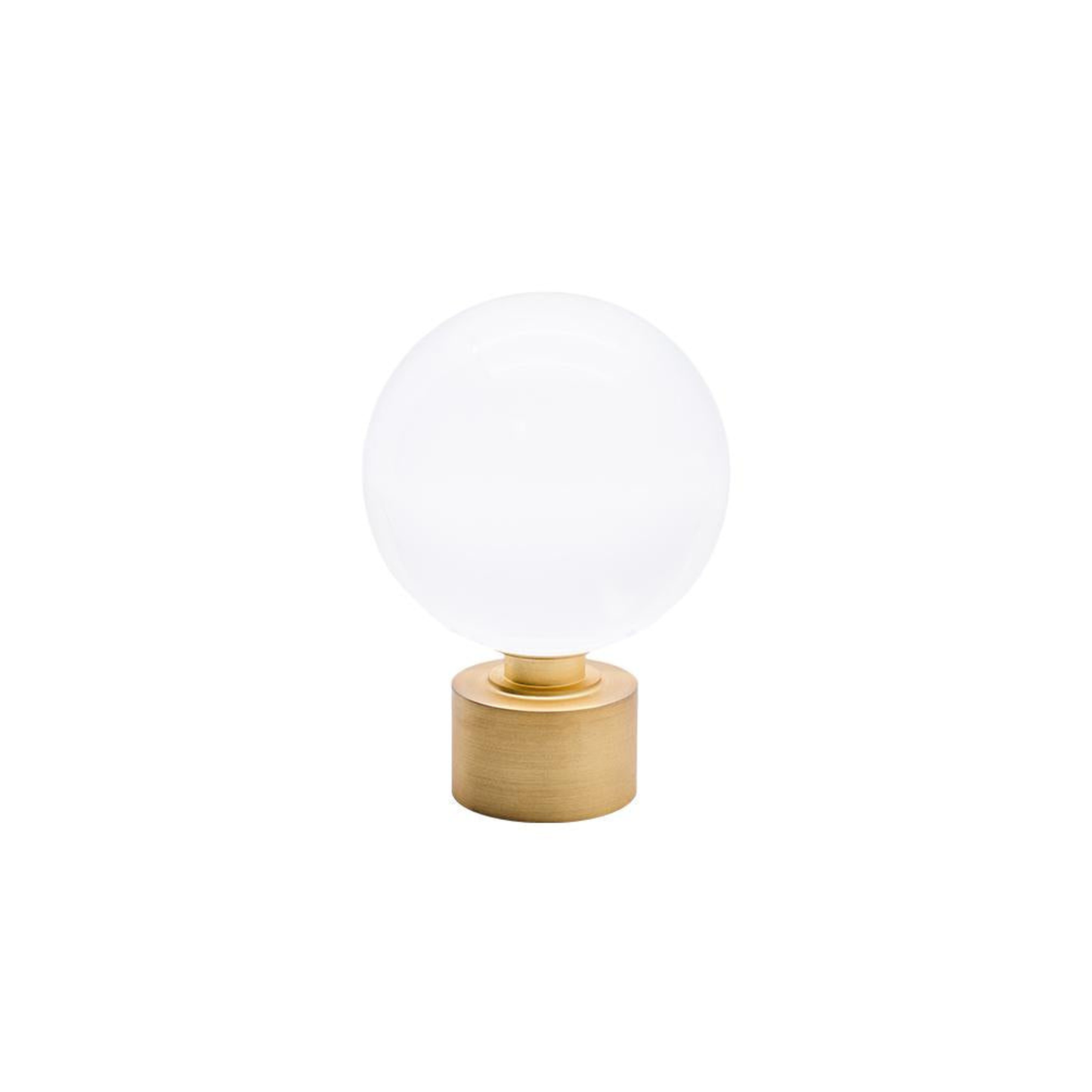 Acrylic Globe Finial Metal Collar