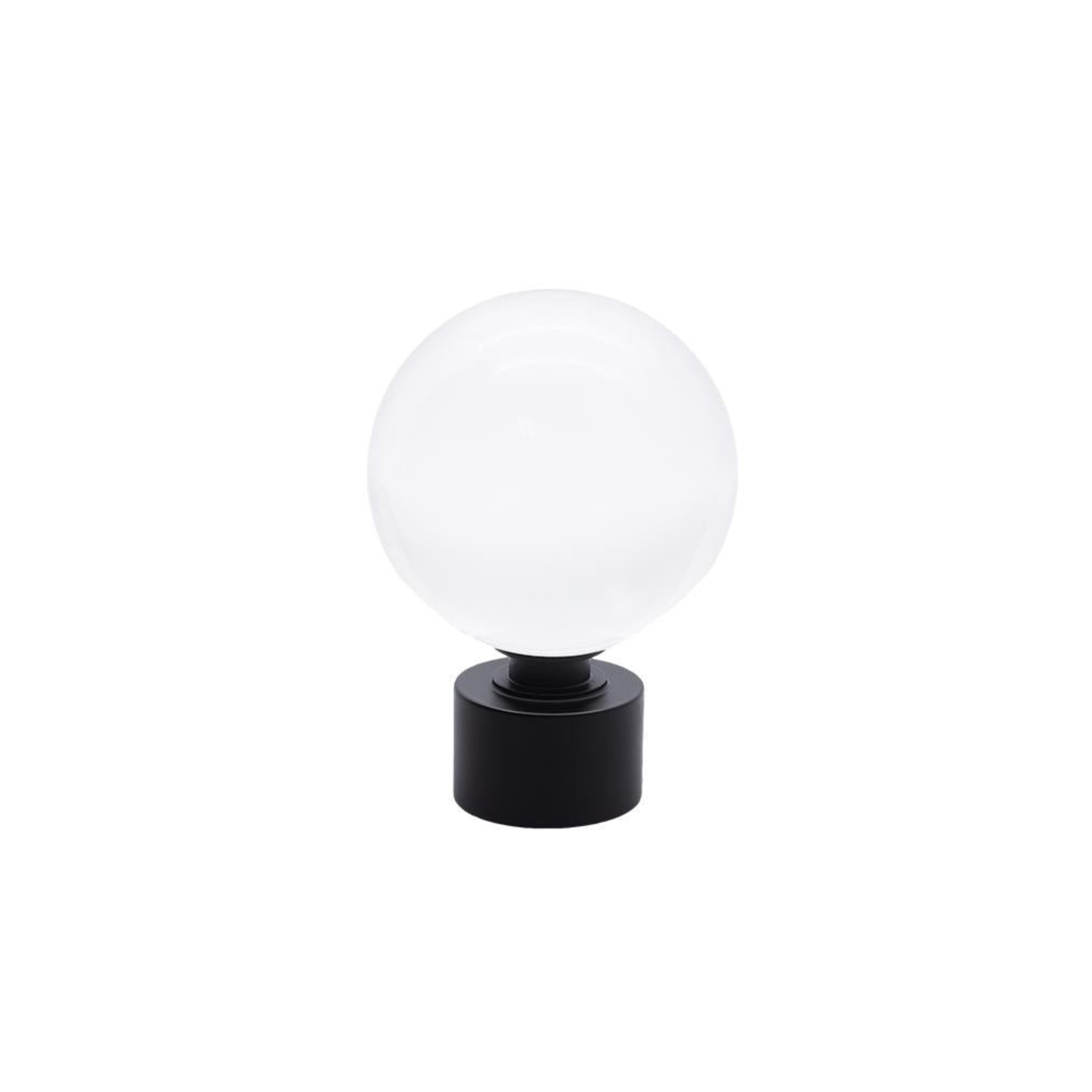 Acrylic Globe Finial Metal Collar
