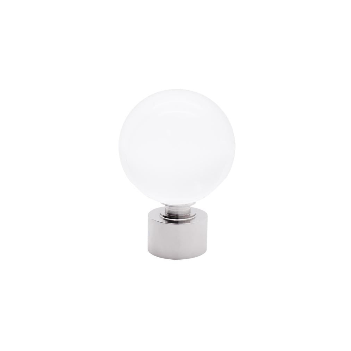 Acrylic Globe Finial Metal Collar