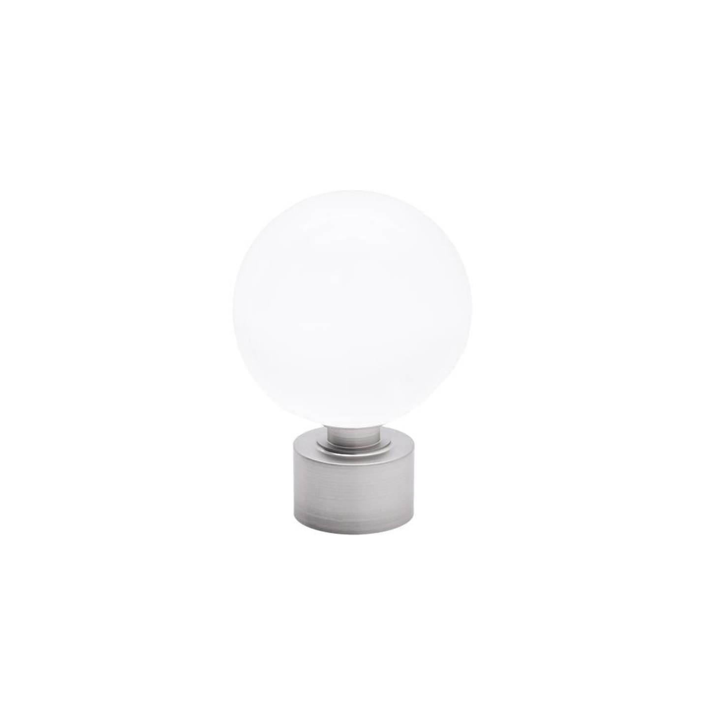 Acrylic Globe Finial Metal Collar