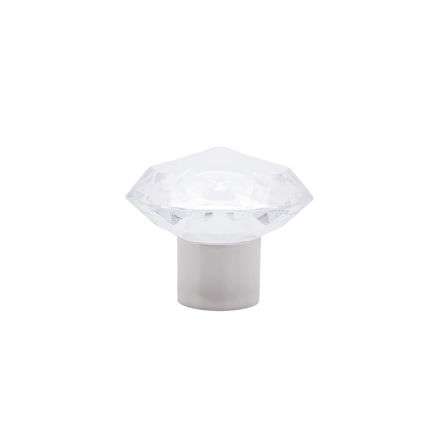 Acrylic Finial with Metal Collar
